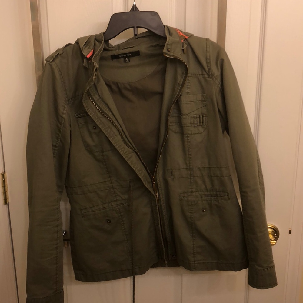 Green anorak jacket